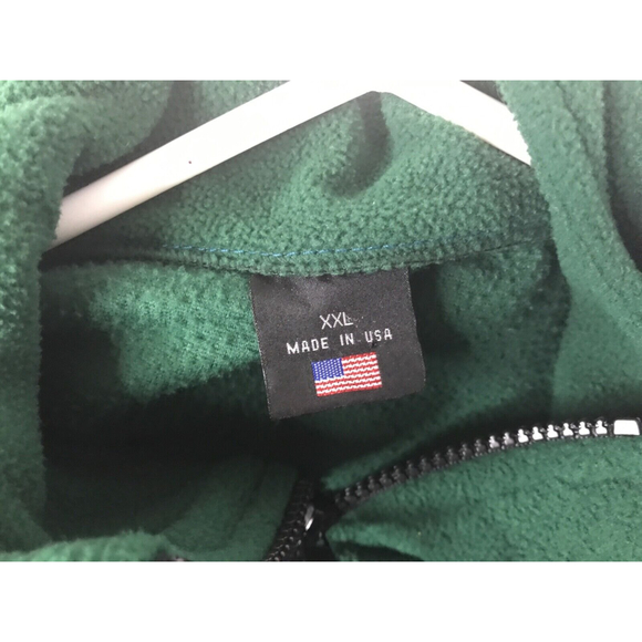 Vintage Team USA Olympic Fleece Full zip Vest Jacket Mens Size XXL Green - Picture 4 of 4